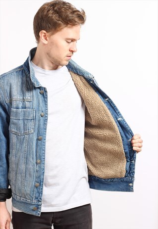 VINTAGE FLEECE LINED DENIM JACKET