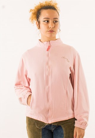 VINTAGE 90S PINK TOMMY HILFIGER FULL ZIP SWEATSHIRT