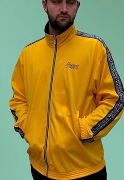 Vintage Jacket / 90s Yellow Jacket / Asics Track Suit XXL