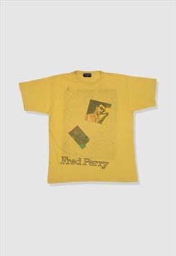 Vintage 90s Fred Perry Graphic Single-Stitch T-Shirt Yellow
