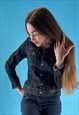 VINTAGE DIESEL Y2K 2000S DARK BLUE CROPPED DENIM JEAN JACKET