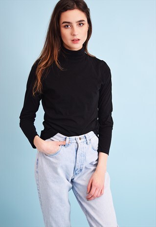 90'S RETRO KAPPA GRUNGE TURTLENECK JUMPER TOP