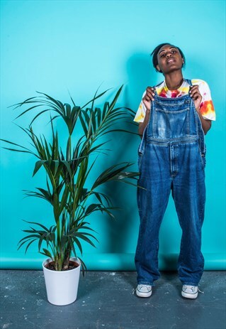 VINTAGE DUNGAREES IN BLUE DENIM