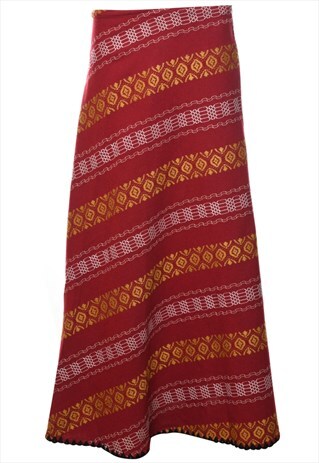 Vintage Maroon Skirt - XS