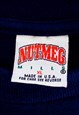 VINTAGE 90S MICHIGAN FOOTBALL T-SHIRT IN BLUE NUTMEG