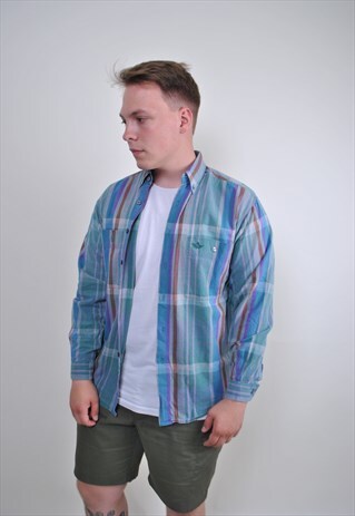 MULTICOLOR PALID SHIRT WITH LONG SLEEVE, SIZE S