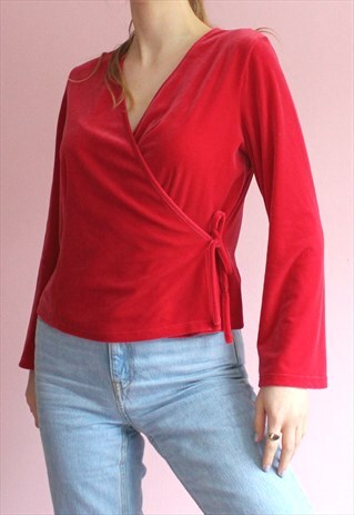 FUCHSIA PINK WRAP TOP