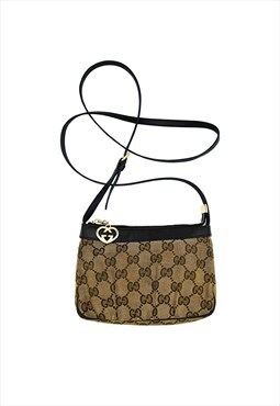 Vintage Y2K Gucci GG Monogram Leather Shoulder Bag – Mint Market
