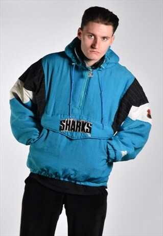 1990S NHL SAN JOSE SHARKS STARTER PULLOVER JACKET