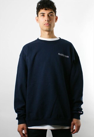CHAMPION ROUND NECK SWEATSHIRT SWEATER NAVY BLUE