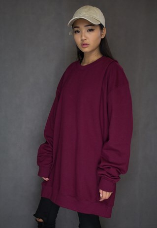OVERSIZED BURGUNDY JUMPER
