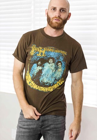 VINTAGE JIMI HENDRIX TOUR T-SHIRT LOGO 90S S 5.8