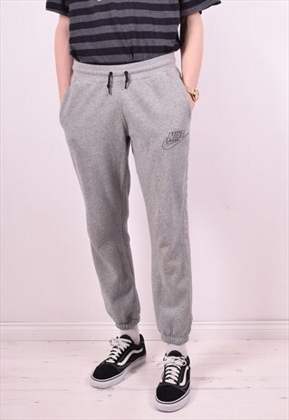 NIKE MENS VINTAGE TRACKSUIT TROUSERS W30 L28 GREY 90'S