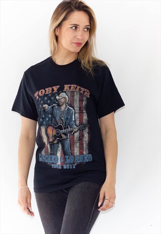 VINTAGE TONY KEITH USA CONCERT SOFT COTTON LOGO T-SHIRT