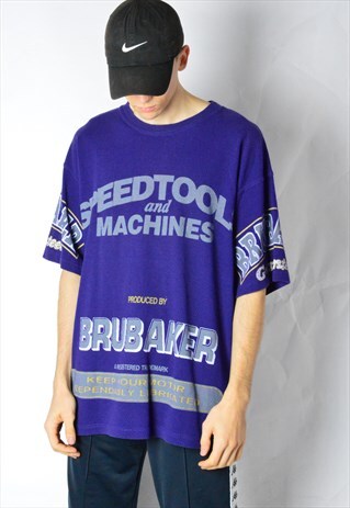 VINTAGE 90S PURPLE GRAPHIC RACING T-SHIRT