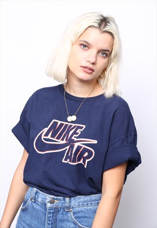 VINTAGE 90S NIKE AIR NAVY TOP T-SHIRT