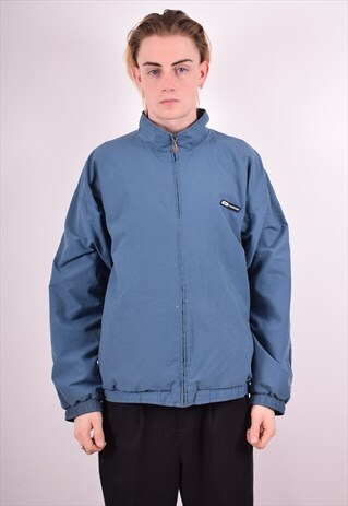 REEBOK MENS VINTAGE HARRINGTON JACKET MEDIUM BLUE 90S