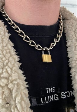 Thick Padlock Necklace Chain