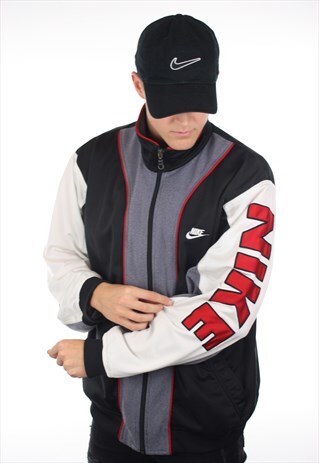 VINTAGE 90S NIKE SMALL LOGO TRACKSUIT TOP JACKET