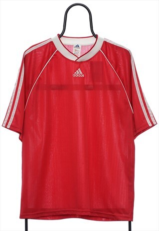 Vintage Adidas Red Football Shirt Womens
