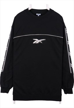 Reebok 90's Spellout Crewneck Sweatshirt XLarge Black
