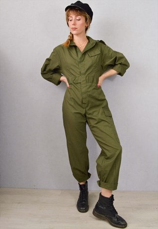 Unisex Workwear Overalls / Jumpsuit Boiler Suit Green