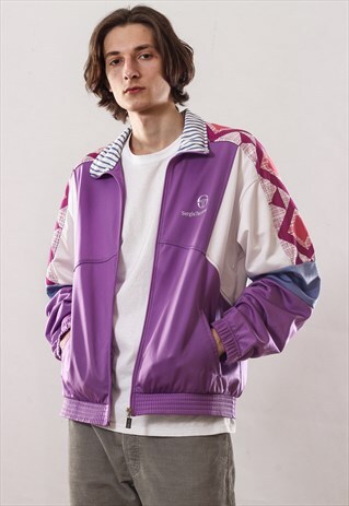 VINTAGE MENS SERGIO TACCCHINI LOGO TRACK TOP SUIT JACKET