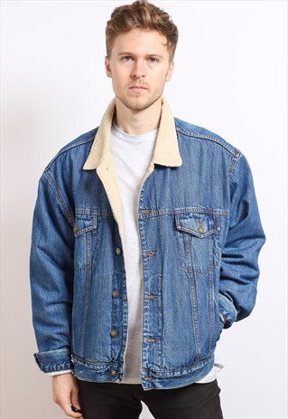 VINTAGE FLEECE LINED DENIM JACKET