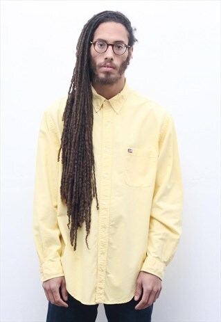 VINTAGE 90'S RALPH LAUREN YELLOW COTTON SHIRT