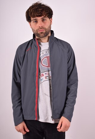 REEBOK MENS VINTAGE TRACKSUIT TOP JACKET SMALL GREY 90S