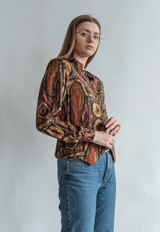 VINTAGE 70S BOHO FITTED SHIRT