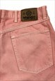 VINTAGE WRANGLER OVER-DYE RINSE DENIM SHORTS PINK W33