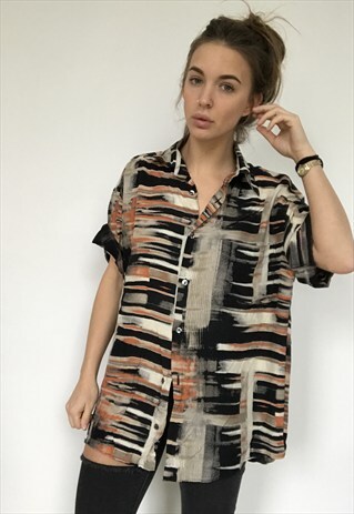 PATTERNED OVERSIZED RETRO VINTAGE UNISEX FESTIVAL SHIRT