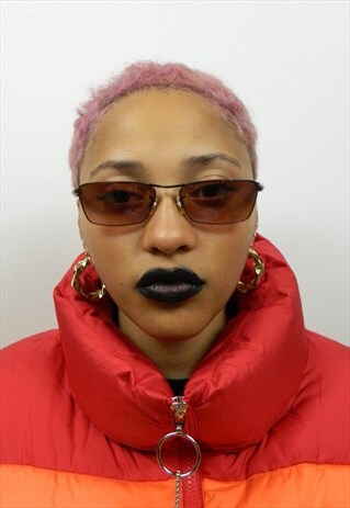 VINTAGE BROWN LENS Y2K SUNGLASSES