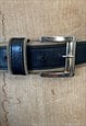 80'S BROWN LEATHER ZIP DETAIL WIDE LADIES BELT