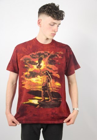 VINTAGE TIE DYE PRINTED TSHIRT