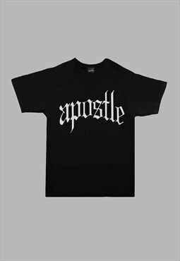 apostle white logo - tee