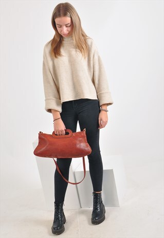 VINTAGE 90'S REAL LEATHER BAG