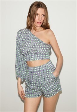 All-over Print Co-ord in Green