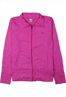 Vintage 90's Nike Sweatshirt Swoosh Full Zip Up Pink XLarge