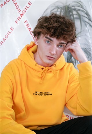 NO ONE ASKED FOR YOUR OPINION EMBROIDERED HOODIE