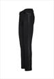 BLACK FITTED JEGGINGS WITH FAUX LEATHER DETAIL