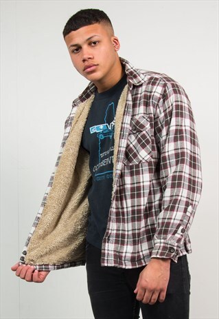 VINTAGE SHIRT SHEARLING LINED FLANNEL