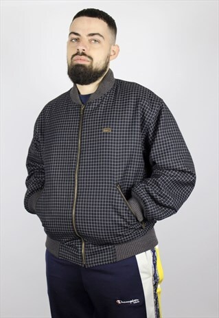 VINTAGE MENS LACOSTE DOUBLE SIDED WOOL BOMBER