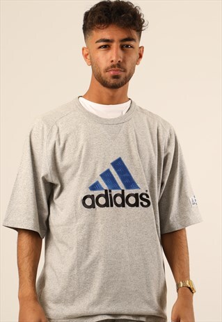 VINTAGE ADIDAS EMBROIDERED LOGO T-SHIRT