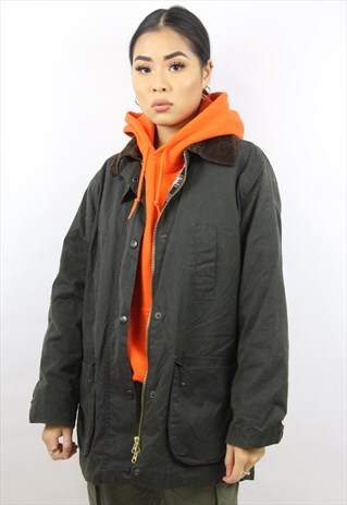 VINTAGE 90'S GREEN WAX JACKET