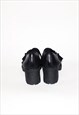 VINTAGE 90S CLASSIC HEEL LOAFER SHOES IN BLACK