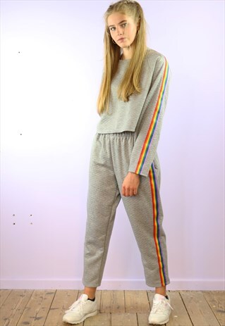 RAINBOW GREY TEX SHORTS AND JUMPER CO-ORD