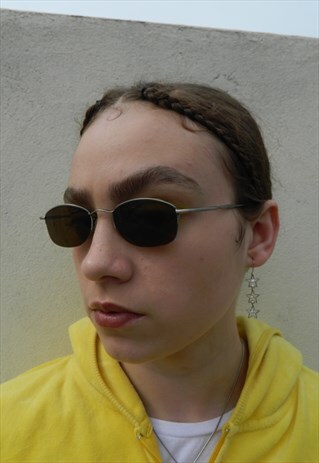 VINTAGE BROWN SMALL Y2K SUNGLASSES