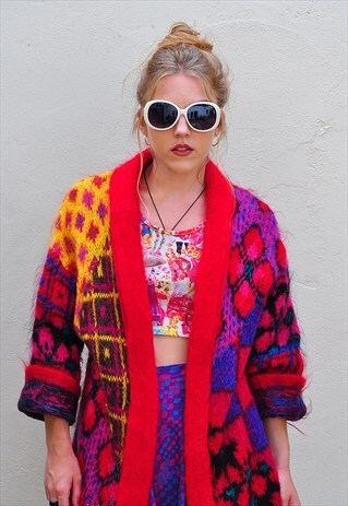 VINTAGE HANDKNIT OVERSIZE MOHAIR KNITTED FESTIVAL JUMPER